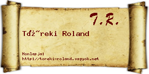 Töreki Roland névjegykártya
